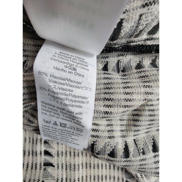 J.Crew Womens Black & White Striped Long Sleeve Blouse Medium Ruffle Collar - Picture 4 of 7